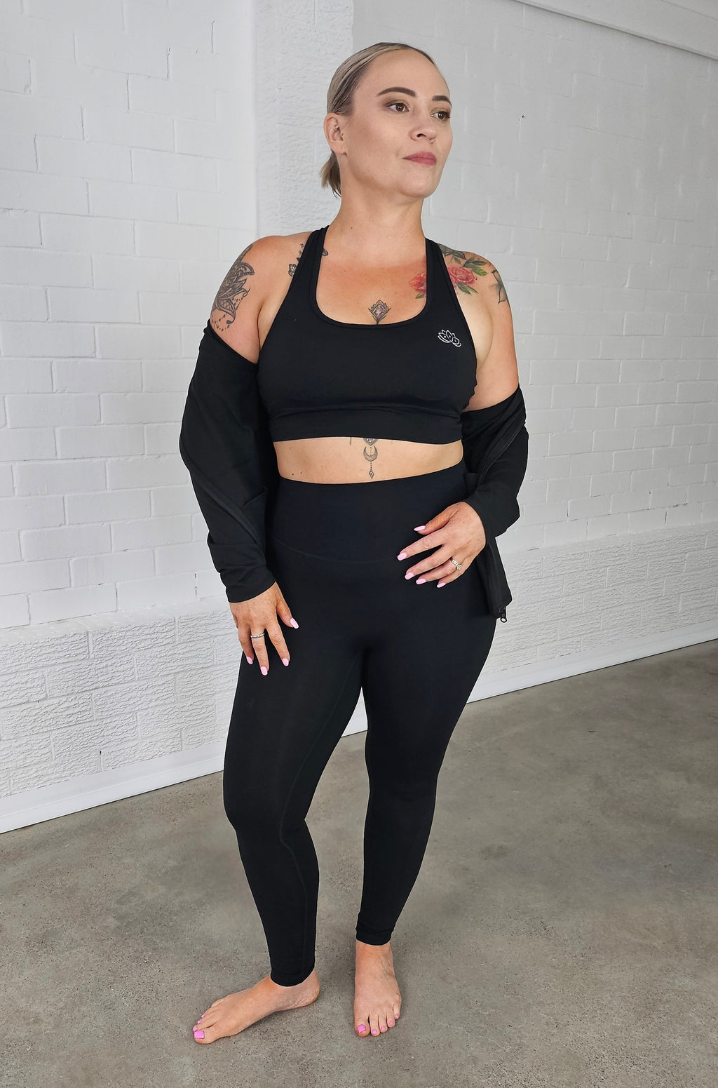 Luxe Black Licorice Full Length Leggings