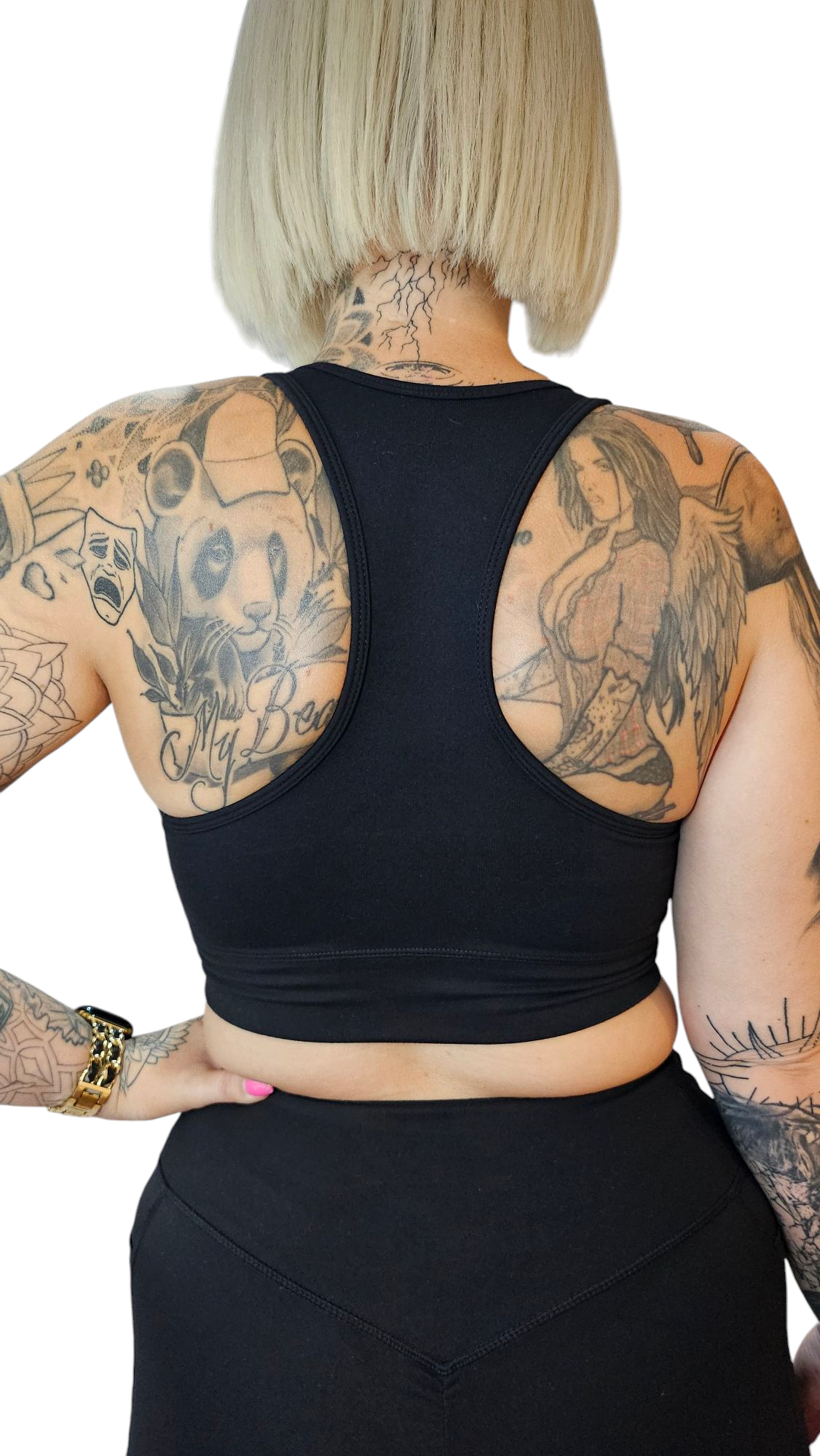 Luxe Black Licorice Racer Crop