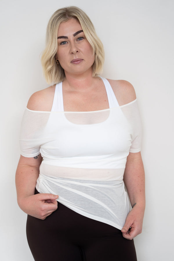 White Lotus Sheer Tshirt