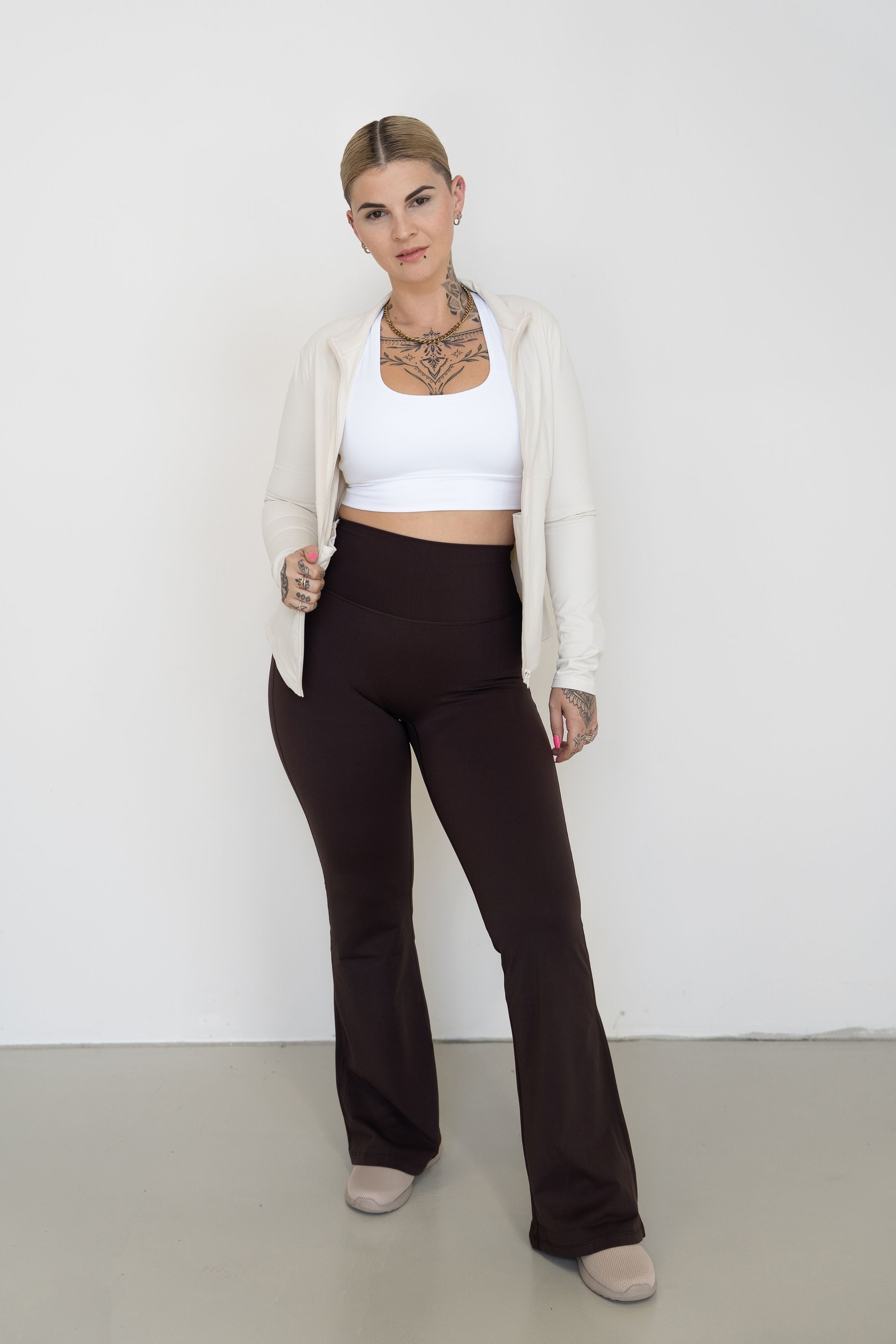 Vanilla Cream Contour Zip up Jacket
