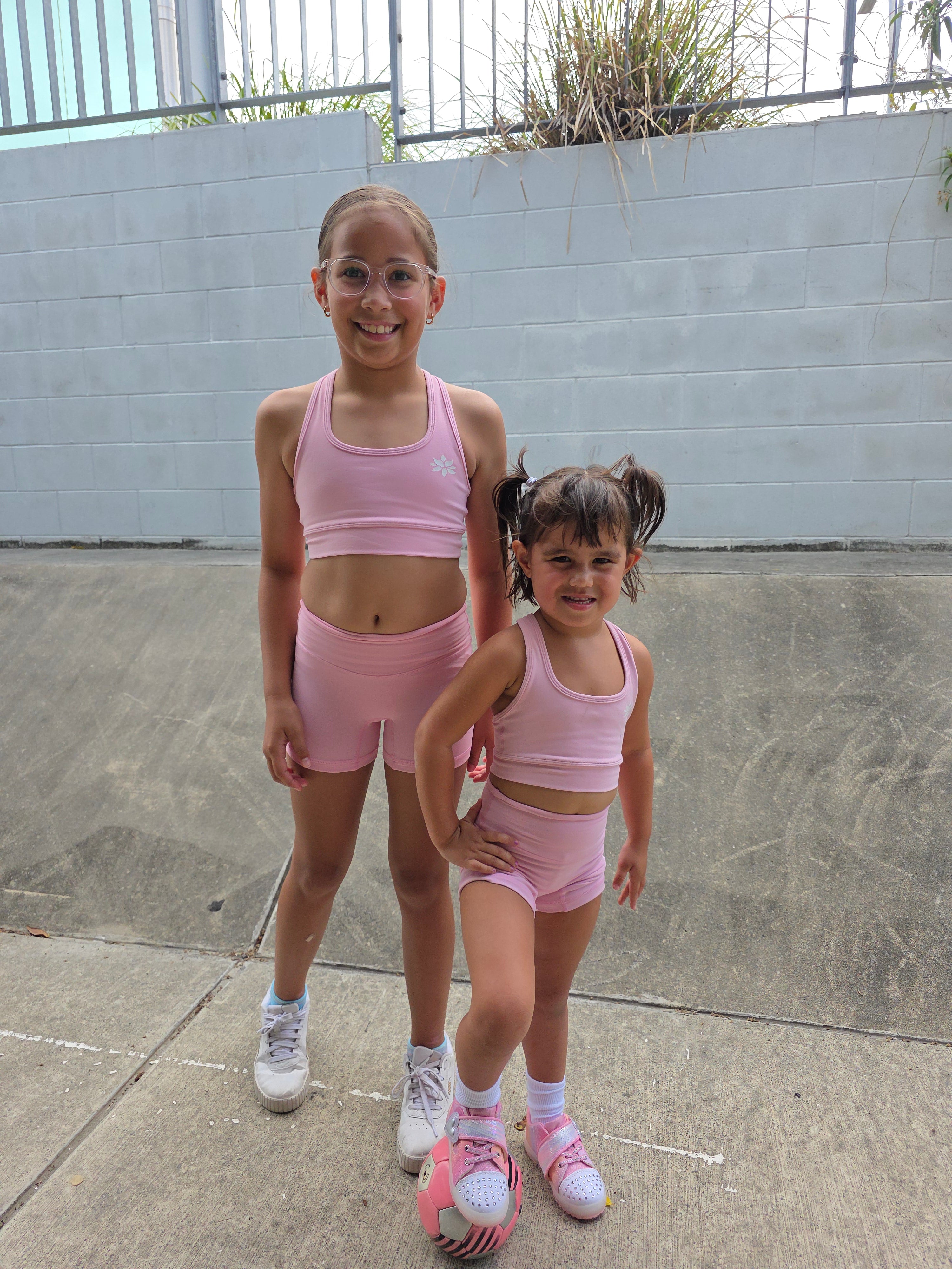 Bubblegum Pink Kids Crops