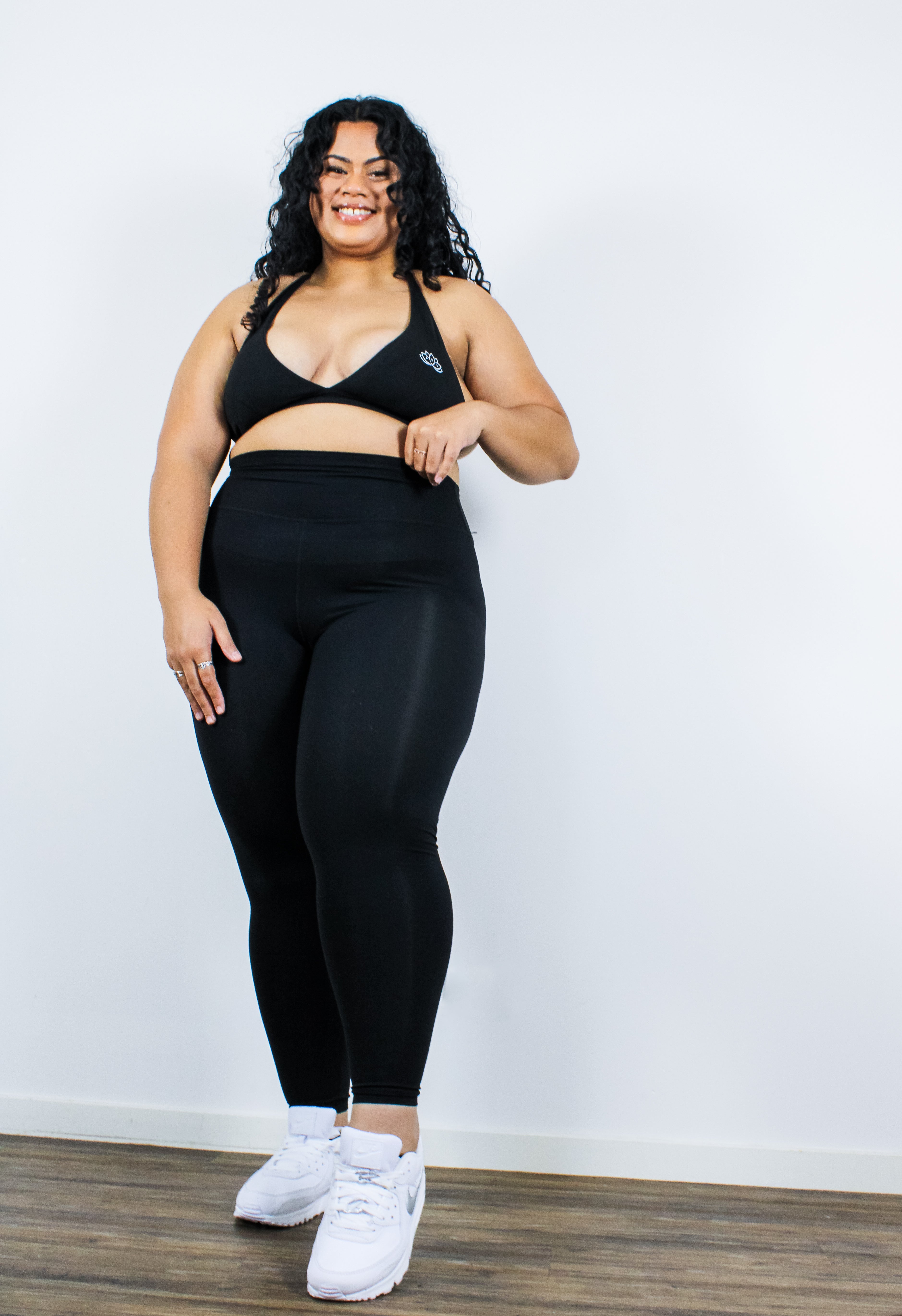 Luxe Black Licorice Full Length Leggings