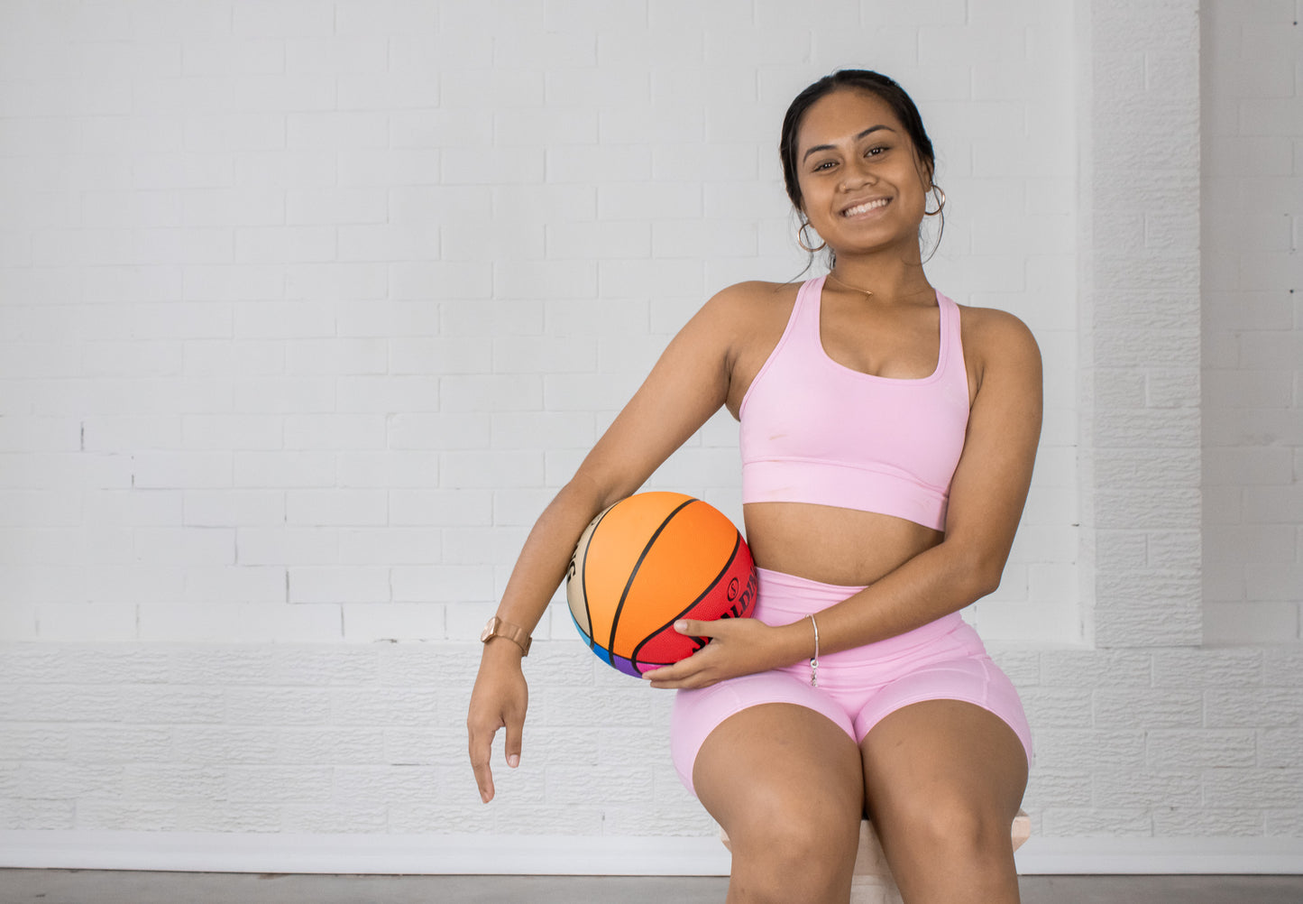 Bubblegum Pink bike shorts with pockets